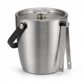 ChillKeep Double-Wall Ice Bucket with Tongs