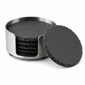 SlateServe 6-Piece Coaster Set with Holder