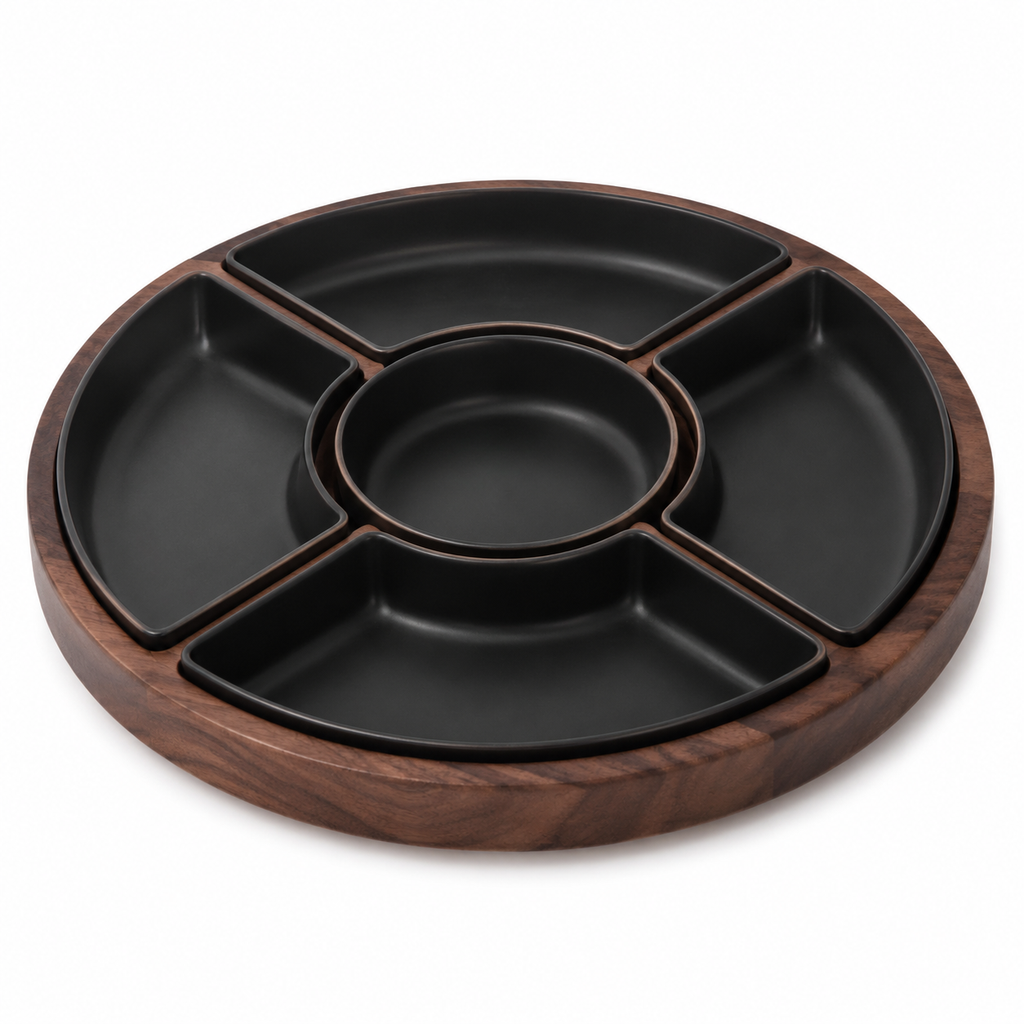 GatherRound 5-Section Snack Serving Set