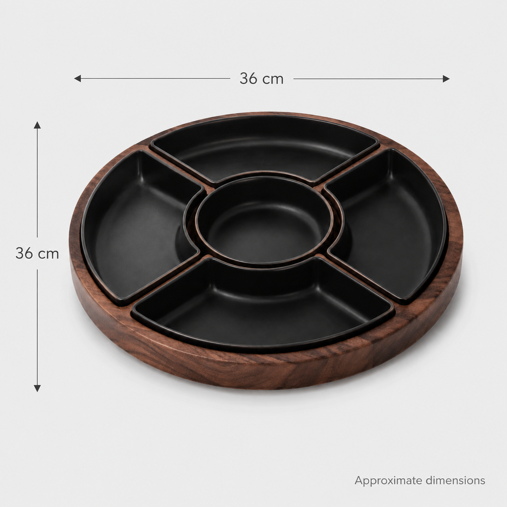 GatherRound 5-Section Snack Serving Set