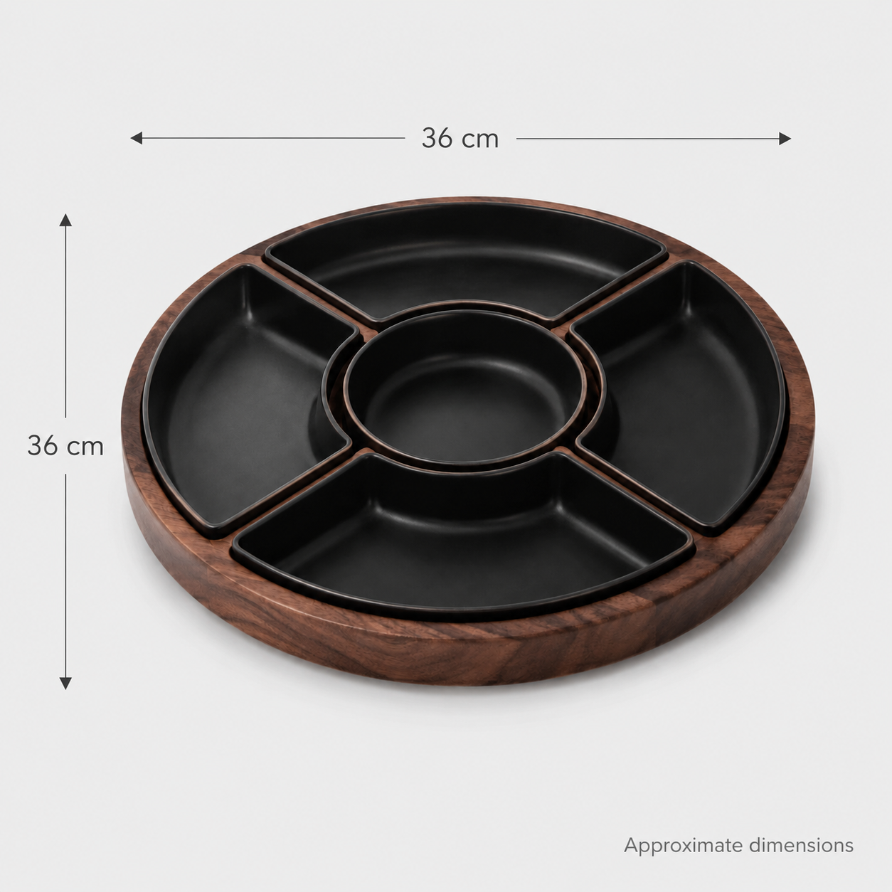 GatherRound 5-Section Snack Serving Set