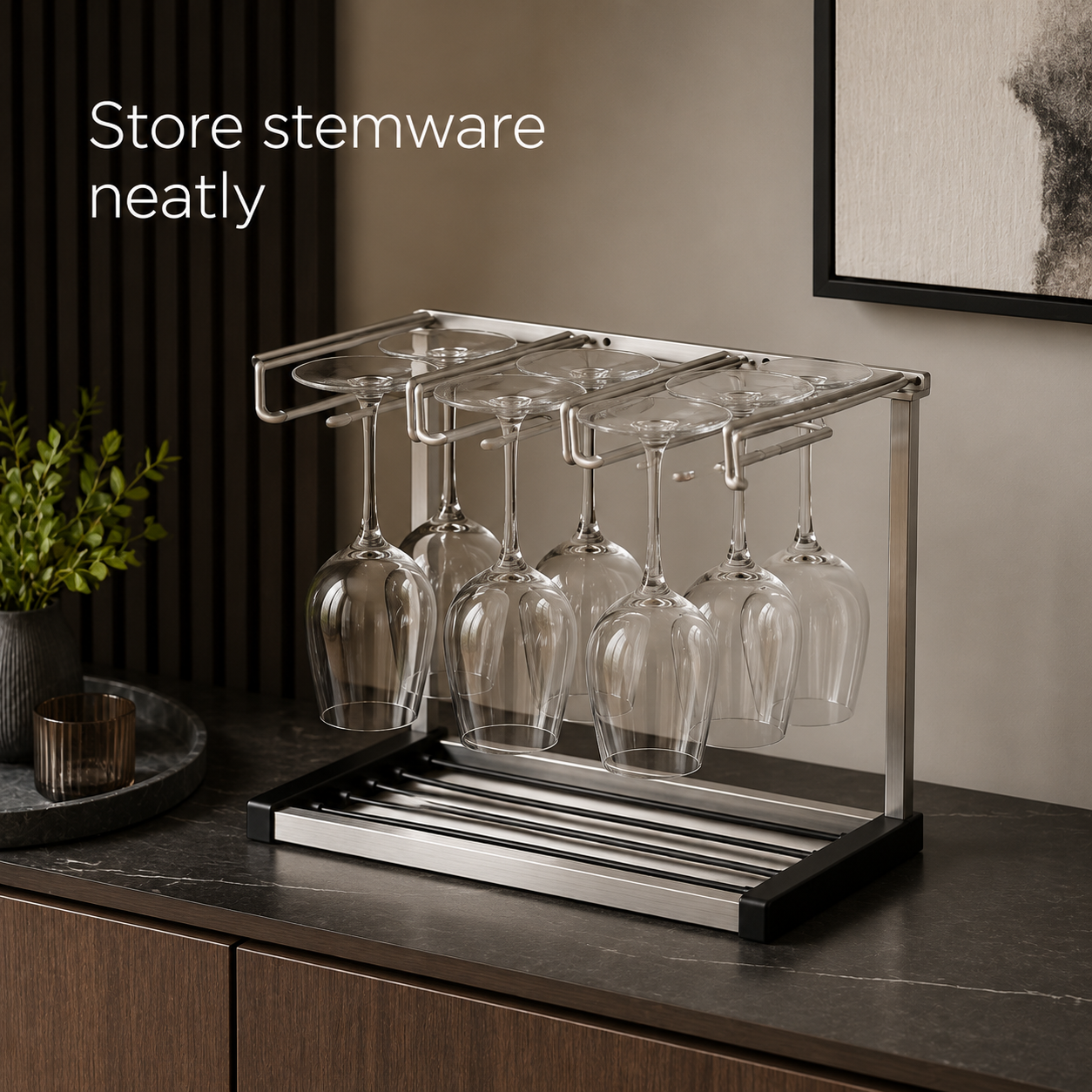 StemStore 6-Glass Countertop Rack