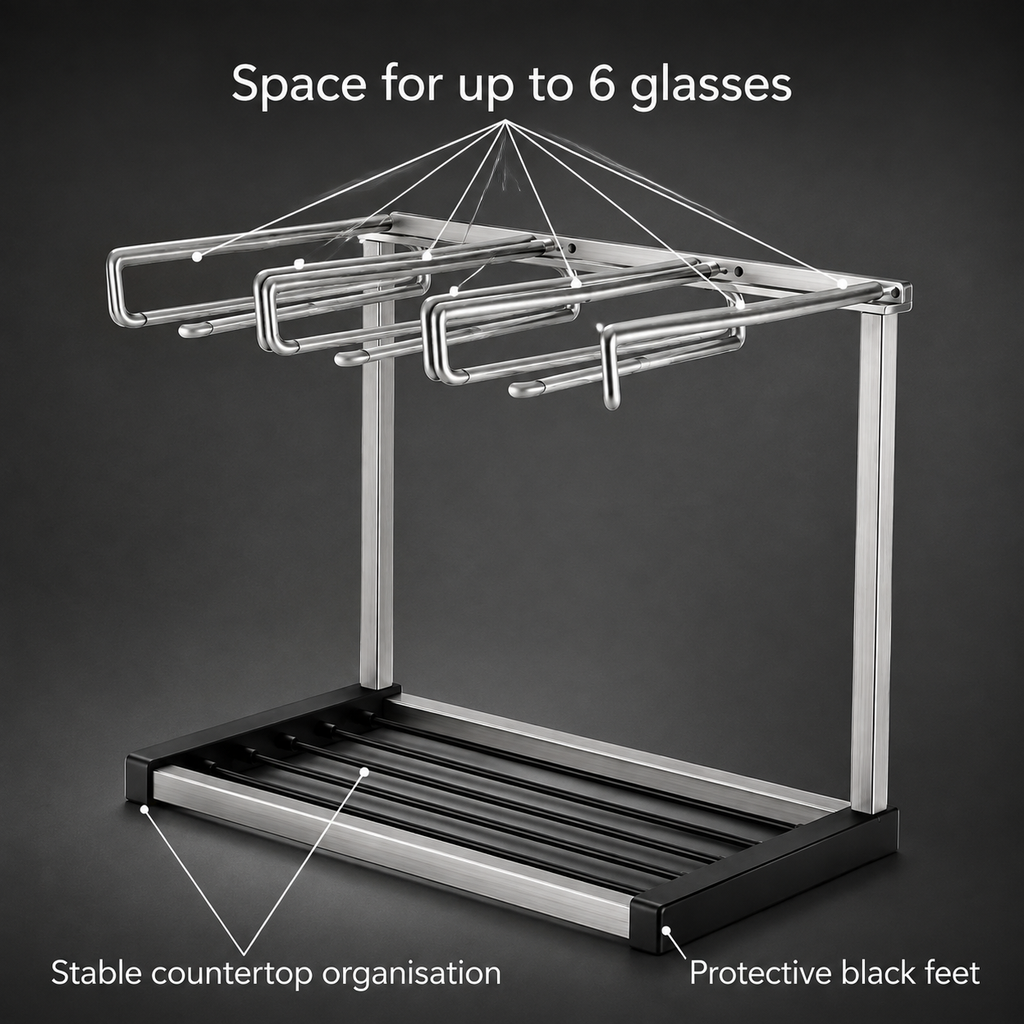 StemStore 6-Glass Countertop Rack
