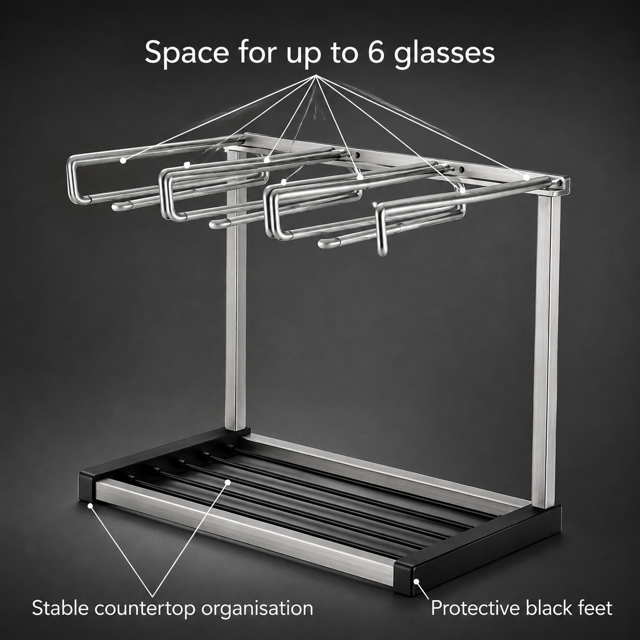 StemStore 6-Glass Countertop Rack