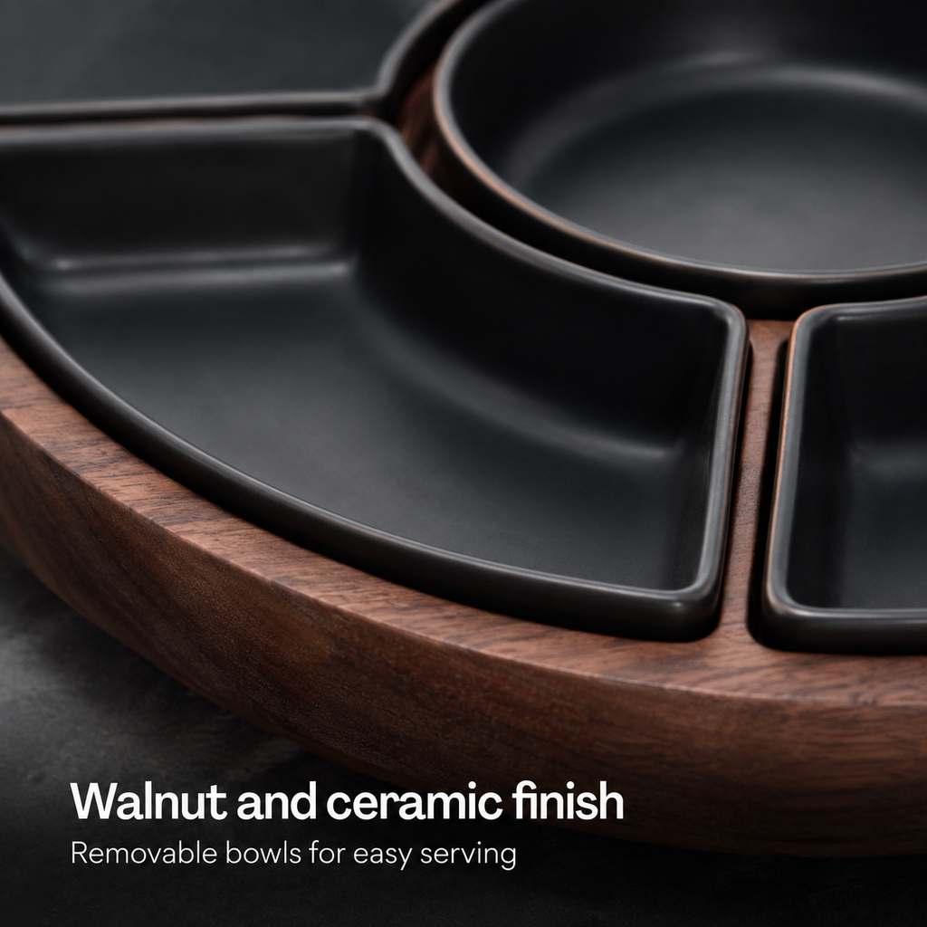GatherRound 5-Section Snack Serving Set