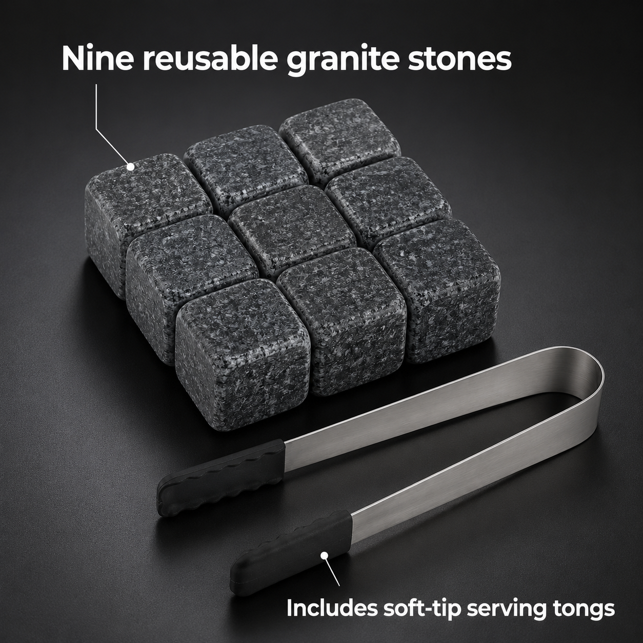StoneChill 9-Piece Whisky Stone Set